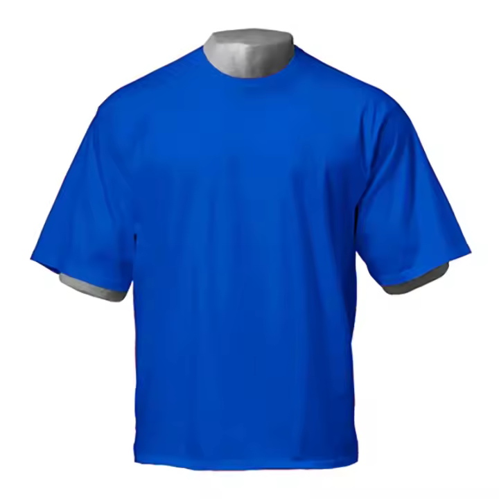 Camiseta de gimnasio para hombre, holgada, con manga corta, estilo hip hop, streetwear, fitness, culturismo, camiseta de verano de algodón y spandex. - 1