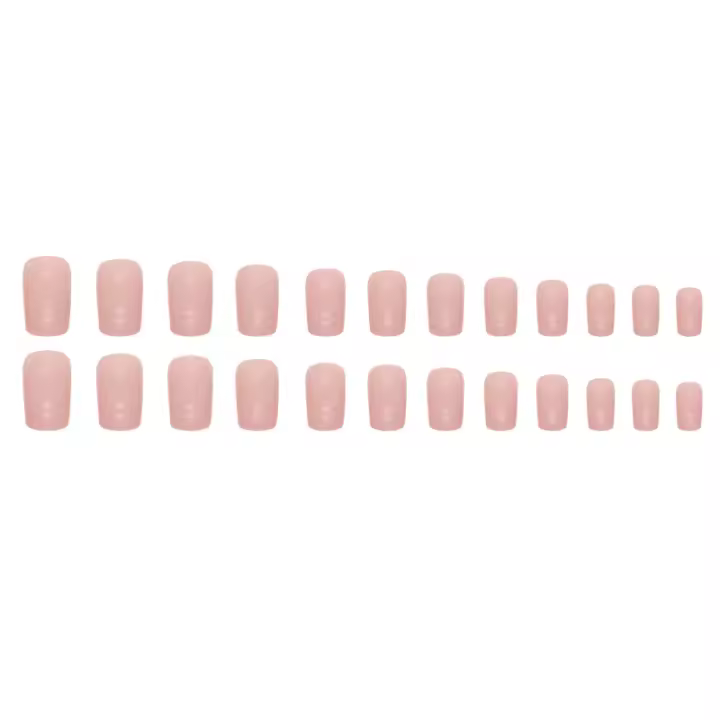 Uñas postizas cuadradas cortas, 24 piezas de color sólido con 1 pieza de gel y 1 lima de uñas, combos de uñas postizas de acrílico. - 1
