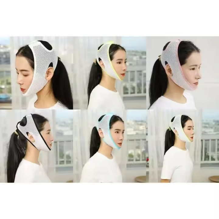 Dispositivo para dormir, mascarilla antironquidos con cara en V pequeña, vendaje ajustado, papada, Farnsworth, 1 Uds., Color aleatorio - 1