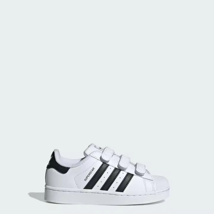 Leten Lifestyle Superstar II Zapatos con cierre cómodo para niños Unisex Blanco JI3988 Calcomanía - 1