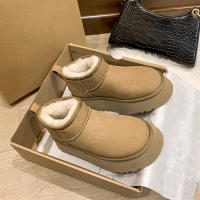 Botas de nieve antideslizantes para Mujer, botines cortos de lana de oveja, cálidos y gruesos, 2023 - details 11