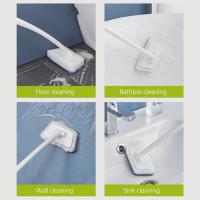 Cepillo de limpieza de esponja para baño, herramienta multifuncional, mango largo, cepillos removibles para bañera y suelo del hogar, cepillo para azulejos de cerámica - details 7