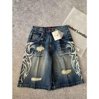 Pantalones de Denim Talla Grande Informales con Estampados de Calle Personalizados - details 0