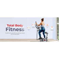 Sunny Health & Fiess Essential Smart 2 en 1 Cross Trainer Bicicleta elíptica, máquina de entrenamiento magnético para adultos/personas mayores gimnasio en casa - details 0