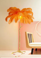 Lámpara de pie con plumas, luminaria moderna para sala de estar, restaurante, oficina, dormitorio, decoración de plumas - details 5