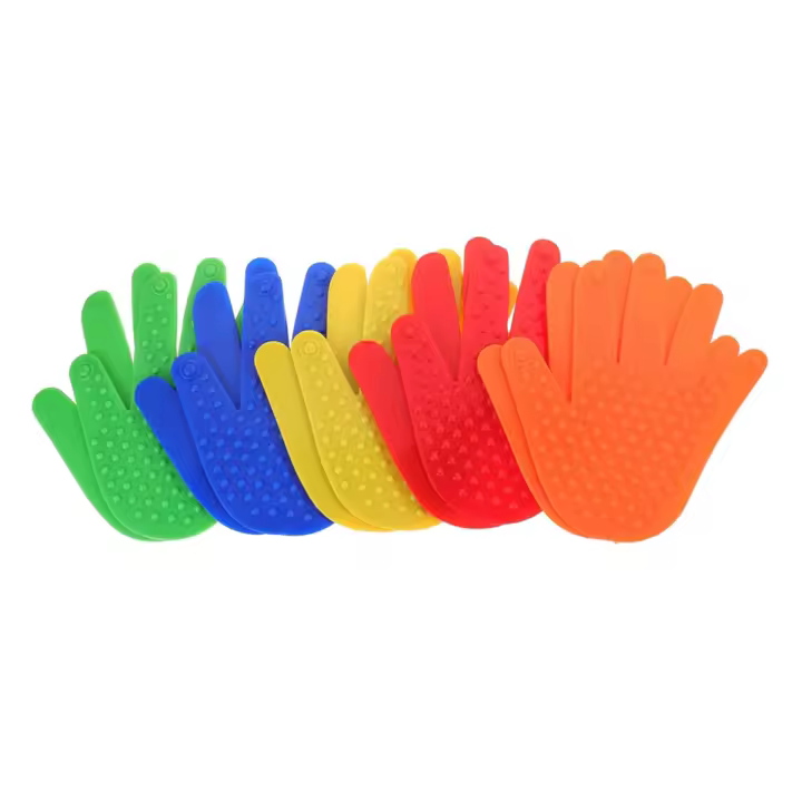 Marcas de suelo de mano, emblemas de suelo, alfombras de área, marcadores de tenis para gimnasio, manchas de marcado, forma de mano - 1