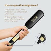 Plancha de pelo profesional KIPOZI, plancha plana de titanio con pantalla LCD Digital, rizador de calentamiento instantáneo de doble voltaje, regalo - details 9