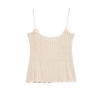 PB&ZA2025 dulce top de punto acanalado con cuello en V y tirantes, informal, sencillo y versátil, novedad de verano, ropa de mujer - details 2