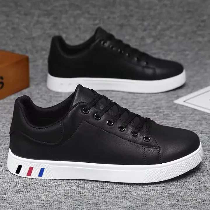 Zapatos deportivos bajos impermeables de tendencia casual para hombre de cuero nuevo de gran tamaño - 1
