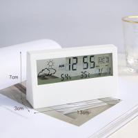 Reloj termo higrómetro, pantalla meteorológica creativa, despertador electrónico, decoración de mesa de escritorio para salón y dormitorio - details 2