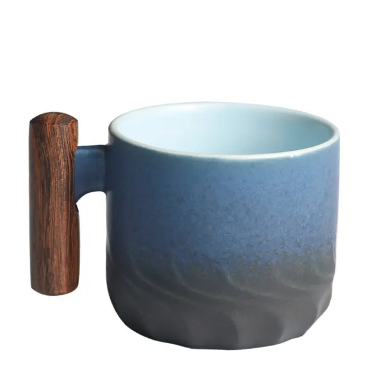Taza De Café Cerámica Retro Para Oficina Con Filtro Taza De Té Hecha a Mano Regalo De Cumpleaños Para El Escritorio - 1