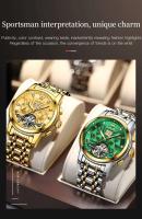 Reloj Mecánico Automático OLEVS 9910 Diseño de Esqueleto para Hombres Acero Inoxidable Impermeable - details 3
