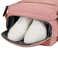 Bolsa de viaje portátil de gran capacidad para ordenador portátil de negocios, mochila informal multicapa con doble cremallera - details 6
