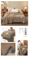 Manta de punto de hilo de chenilla suave, lavable a máquina, hecha a mano, para sofá y cama - details 14