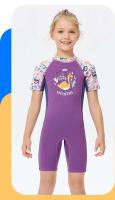 Traje de neopreno de 2,5mm para niños, traje de baño grueso de una pieza para niñas a prueba de frío, buceo, surf, snorkeg - details 13