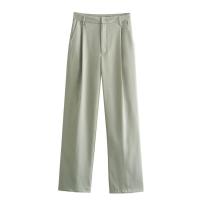 BUNO-traje informal para mujer, Chaqueta corta con bolsillos y cuello vuelto, pantalones elegantes de pierna ancha, moda urbana, primavera y verano, 2025 - details 12