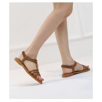 Sandalias Romanas 2025 Verano Nuevo Retro Hueco Plano Cómodo Viaje Zapatos De Playa - details 2