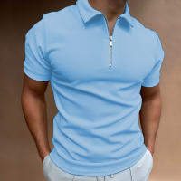 Verano hombre polo camisa cuello manga corta solapa camiseta casual fit top - details 2