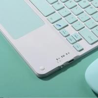 Teclado táctil inalámbrico recargable, 10 pulgadas, portátil, para iPad, tableta, teléfono, PC, magnético, Bluetooth, con ratón - details 3
