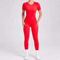Conjunto de yoga sin costuras para mujer, yoga para mujer, sujetador deportivo acanalado, body de gimnasio, tres piezas de ropa deportiva, 1/2 pieza. - details 23