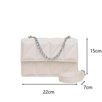 Bolso de hombro de diseñador a la moda para mujer, bolsos con asa de cuero PU, bolsos cruzados con correa de cadena para mujer - details 26