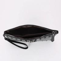 Bolso de mano de cuero PU suave a la moda para hombre, bolso duradero de alta calidad, bolso de mano con diseño de retales informal - details 12