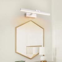 Lámpara LED de Espejo 24W 1170LM Lámpara de espejo Aplique Blanco Frio 5500K Luz natural para Espejo Muebles de Maquillaje Aparato Montado en la Pared, Negro, 80CM - details 26