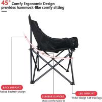 Silla portátil plegable para acampar, tela Oxford, pesca, forma de luna, para exteriores, equipo de camping VIES, ocio, picnic - details 1