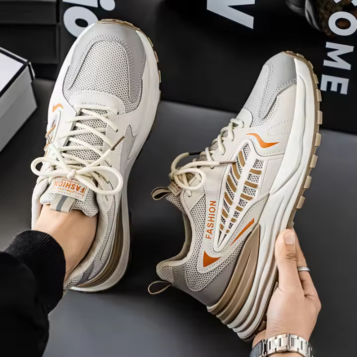 Zapatillas Deportivas de Malla Transpirable para Hombres Estilo Coreano de Moda - 1