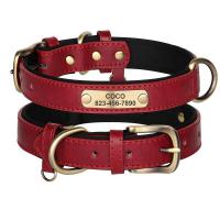 Placa de identificación de cuero personalizada, collares para perros, collar suave y estable, grabado gratuito para perros pequeños, medianos y grandes - details 13