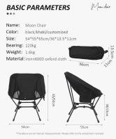 Taburetes cuadrados para pescar en la playa, prácticas sillas plegables de cuatro esquinas para acampar y sillas ligeras en forma de media luna hechas de hierro - details 1