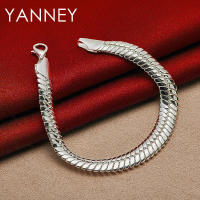 Pulsera de plata para hombres y mujeres, cadena de serpiente de 8 pulgadas y 10 mm, regalo de joyería - details 0