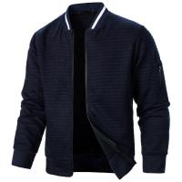 Cuadros de hombre, chaqueta con cremallera y cuello alto, nuevo estilo e - details 0