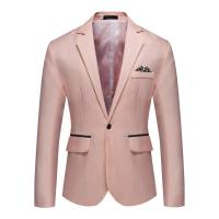 Chaqueta de Traje Elegante para Hombres Estilo de Negocios Formal Ajuste Delgado Botón Único - details 3