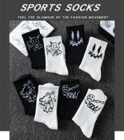 10 pares de calcetines deportivos para hombre, informales, transpirables y versátiles. Calcetines personalizados con graffiti de cara de fantasma - details 3