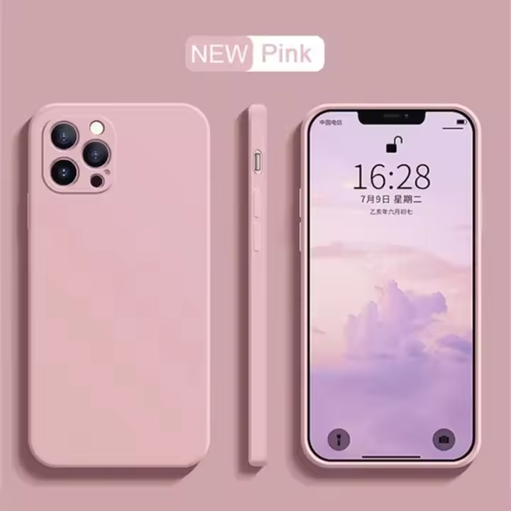 Funda de Silicona Líquida para iPhone A Prueba de Golpes, Suave y Elegante para Modelos 15, 14, 13, 12, 11 Pro Max Mini X Xr XS 7, 8 Plus Se 2020 - 1