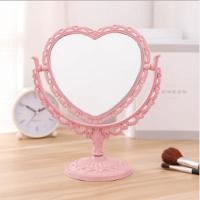 Espejo de maquillaje de escritorio con forma de corazón, tocador portátil de doble cara, cosmético compacto para mujeres - details 9