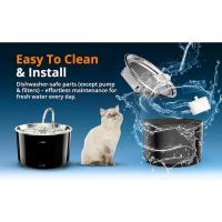 Fuente para Gatos Fuente de Agua para Mascotas con Bomba Filtro de Carbono Activado - details 2