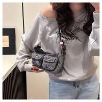 Bolso de mano de moda, bolso vaquero Retro, bolso cruzado para axila, bolso de hombro para chica picante, bolso para axila, bolso de tela Y2K, ropa de calle - details 36