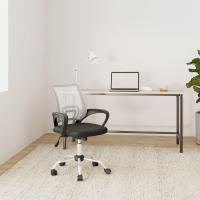 Silla de Oficina sin Reposacabezas, Poliéster y Rejilla, Gris, 53,5x57x98 cm - details 2