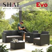 Conjunto de muebles de jardín para exteriores de 4 plazas |   Fabricado en España con Materiales Reciclados - details 3