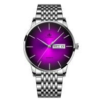 Reloj de cuarzo minimalista para hombre con calendario doble - details 0