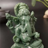 Estatua de Ganesha, decoración de casa y jardín, escultura de Dios elefante indio, artesanías de piedra de Jade hechas a mano, decoración del hogar, estatuas de Buda - details 7