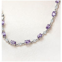 S Pulsera de plata pura con diamantes morados para mujer, pareja de amatista, estilo coreano, personalidad, serie forestal, joyería Bestie - details 4