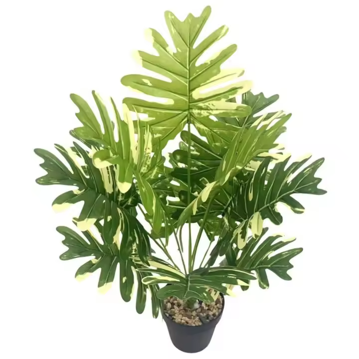 Plantas tropicales de helecho Artificial, plantas de plástico, hojas verdes realistas, elegantes hojas de lluvia artificiales de primavera, sin maceta - 1