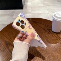 Funda de iPhone 15 Pro Max Pintura al Óleo de Luz Azul Arco Iris Flor Mariposa - details 32
