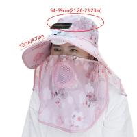Pantalla Digital, ventilador Solar, visera, sombrero, protección del cuello, malla transpirable, sombrero para recoger té para mujer, carga Solar/USB, 3 modos - details 0