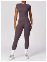 Camiseta Deportiva de Yoga de Nylon Secado Rápido Manga Corta Para Fitness al Aire Libre - details 23