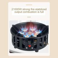 Estufa de gas de encendido electrónico de 21000W con adaptador, horno portátil para exteriores, quemador de barbacoa de metal, utensilios, accesorios de cocina - details 6
