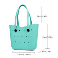 Bolso De Playa Grande Para Verano EVA Inodoro Para Mujer Bolsa De Picnic Con Agujeros Impermeable Bolsa De Hombro Con Manija - details 10